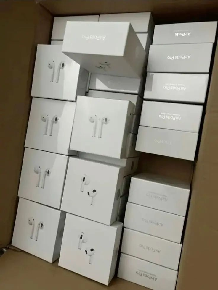 Box full of wholesale earbud units